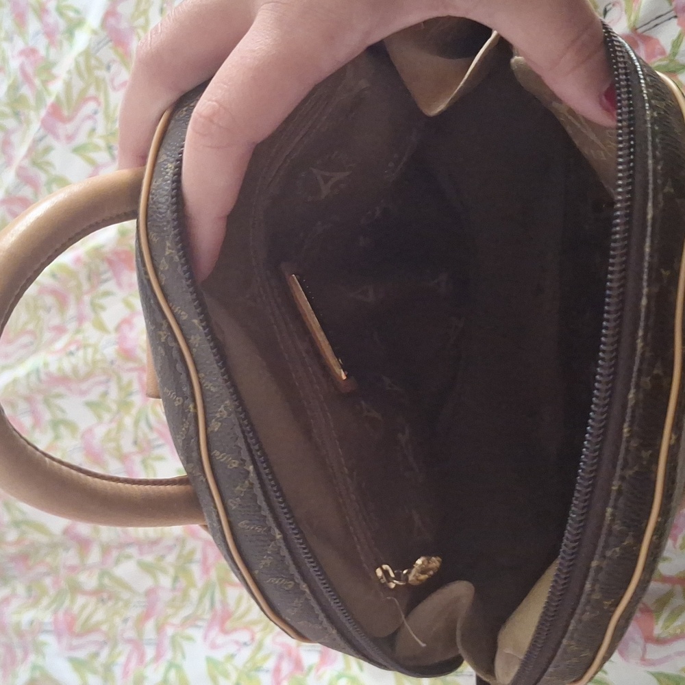 La Tour Effiel 80s Vintage Paris Women's Brown Book Bag Backpack - Picture 3 of 11